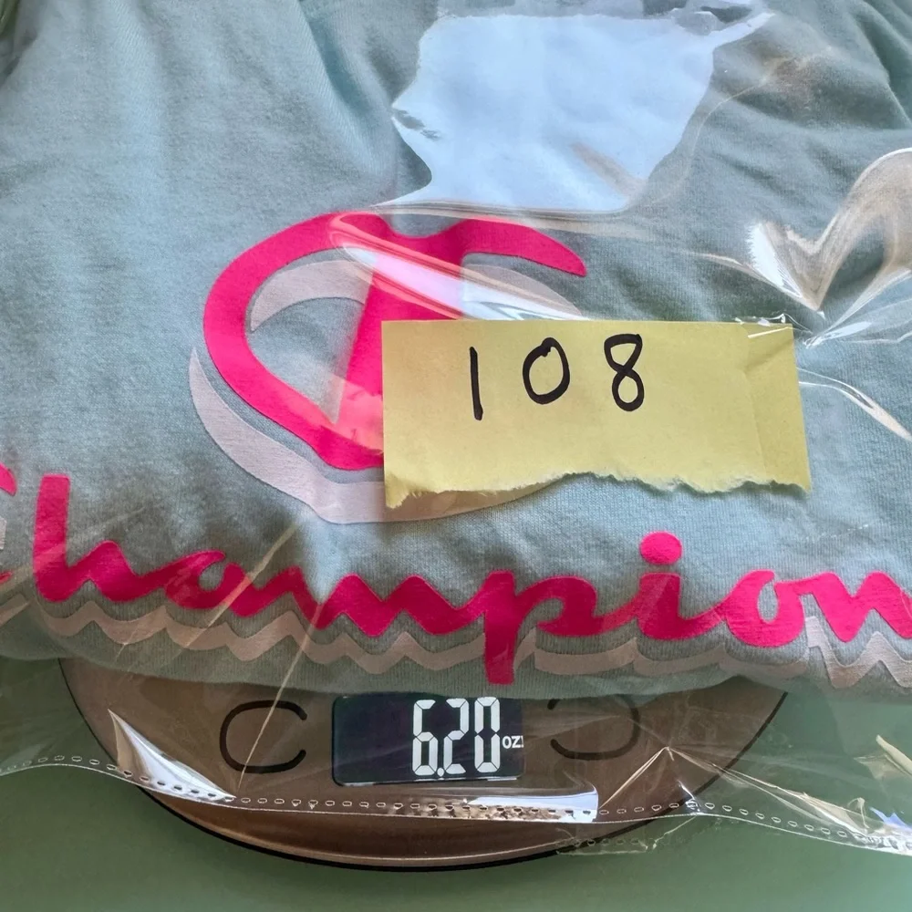 Champion Girls XL Hoodie Lightweight Long Sleeve Top – Light Blue with Pink Logo